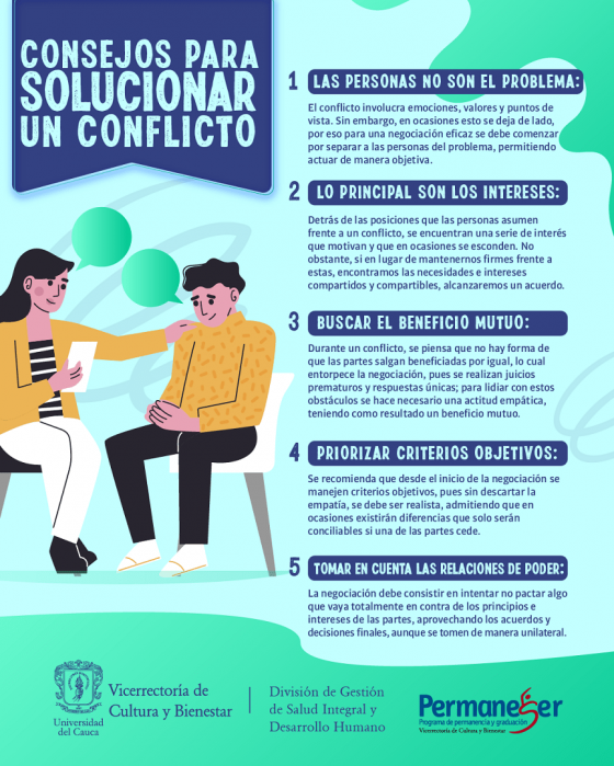 Consejos para solucionar un conflicto | Vicerrectoría de Cultura y ...